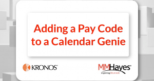 Adding a Pay Code to a Calendar Genie
