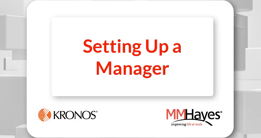 Setting up a Manager